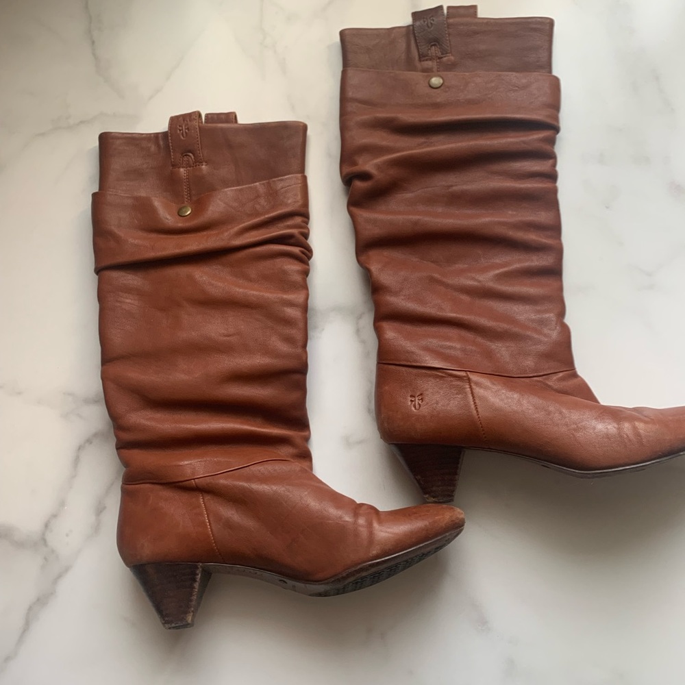 Frye Jenny Double boots, size 8 color Cognac